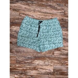 Mens Disney Parks Swim Trunks Size XL Teal Characters All Over Print Shorts